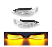 NYSQOFMB rétroviseur Pour Toyota Pour Vitz Pour Aqua Pour Auris IM Clair Et Fumé Lentille LED Rétroviseur Latéral Lampe Ambre Côté Clignotants(Clear Normal Amber)