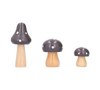 NYSUZHOUJI Sculpture des Champignons Art Artisanat Bois Oeuvre pour Le décor de Bureau à Domicile (Brun)