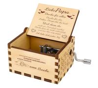 NYTGAH Boîte à musique en bois avec manivelle - Cadeau de fête des pères - Pour papa - Chaude et romantique - Convient pour l'anniversaire de papa - Décoration de la maison, du bureau