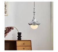 NYTGHYT Lampe à Suspension Vintage, Style français, luminaire décoratif pour Chambre à Coucher, Salon, Restaurant, Bureau, éclairage Domestique, Lustre LED(Silver)