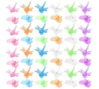 Nyutcwe 120pcs Clips d'orchidées, Papillon coloré & Clips de Plante de Libellule, Support Tige Plante en Plastique réutilisable pour la Vigne la Fleur Tomate du Jardin Orchidée