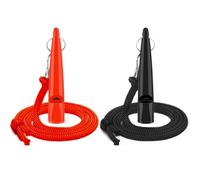 Nyutcwe 2pcs chèque de Chien, Chien Rouge et sifflant avec des absences de Longe, compacte et Portable 3 Pouces pour Faire Venir des Chiens à Vous