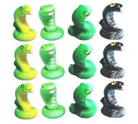 Nyutcwe 3 Set Mini Snakes, Cartoon Miniature Faux Snakes, Jouet de Serpent en résine Mignon, Charme DE Nouvelle Micro PANDAGE DÉCORI