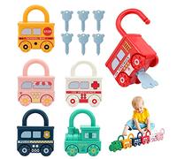 Nyutcwe Lock and Key Toy, Toddler Travel Toys Matching Counting Game Toys Fine Motor Sket Travel Games pour Les Filles pour Enfants