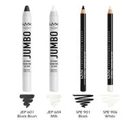 NYX " 2 Jumbo & 2 Slim " Crayon Combo Ensemble " Noir & Blanc " Joy's
