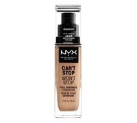 NYX Professional Makeup Fond de Teint Liquide Couvrant Tenue 24h Can't Stop Won't Stop Liquid Foundation, Waterproof, Fini Mat, Formule Vegan, Teinte : Medium Buff (10.5)