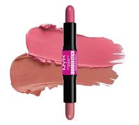 NYX Professional Makeup Blush Crémeux, À l'Acide Hyaluronique Hydratant, Texture Modulable, Formule Vegan, Wonder Stick, Teinte : Light Peach + Baby Pink (01)