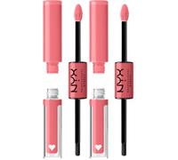 NYX Professional Makeup Brillant à Lèvres Shine Loud, Intensément Pigmenté, Double Embout Rouge à Lèvres et Gloss, Brillance Longue Tenue, Sans Transfert, Teinte : Born To Hustle (01) (Lot de 2)