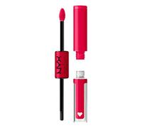 NYX Professional Makeup Brillant à Lèvres Shine Loud, Intensément Pigmenté, Double Embout Rouge à Lèvres et Gloss, Brillance Longue Tenue, Sans Transfert, Teinte : On A Mission (18)