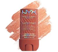 NYX Professional Makeup Buttermelt Highlighter Stix Effet Glowy 8H | Texture ultra-fondante, Beurres mangue cupuaçu karité, Formule vegan, Résiste transpiration, Multi-usage visage corps