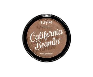 NYX Professional Makeup California Beamin' Bronzer Visage et Corps, Poudre de Soleil Compacte, Grand Format, Formule Vegan, Fini Satiné, 14 g, Teinte : The Golden One