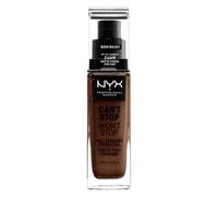 Nyx Professional Makeup - Can't Stop Won't Fond De Teint Liquide Couvrant Tenue 24h Waterproof, Fini Mat Fond De Teint Liquide Longue Tenue - Warm Walnut 30 Ml