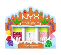 NYX Professional Makeup - Coffret Noël & fin d'année - Trio Gloss Huiles à Lèvres - Haute brillance - Hydratation 12H - Fat Oil - Teintes : My Main, Newsfeed, Holi-Bae
