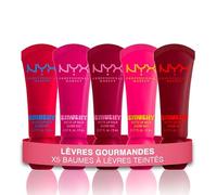 NYX PROFESSIONAL MAKEUP - COFFRET X5 - BAUMES À LÈVRES TEINTÉS MATES - SMUSHY -TEINTES: SAFFY STUFF/SHE'S SERVING/SQUEEZE N' SIZZLE/SWEET SMACK/SWIPE 2 SMOOTH