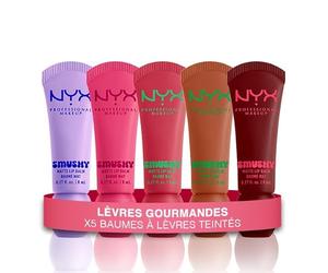NYX PROFESSIONAL MAKEUP - COFFRET X5 - BAUMES À LÈVRES TEINTÉS MATES - SMUSHY -TEINTES: SUGAR SMUSH/SWIPE SESH/SNUGGLE SZN/SOFT SMILE/SMUDGE FUDGE