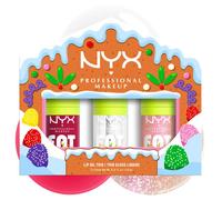 NYX Professional Makeup - Coffret Noël & fin d'année - Trio Gloss Huiles à Lèvres - Haute brillance - Hydratation 12H - Fat Oil - Teintes : My Main, Newsfeed, Holi-Bae