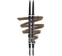 NYX Professional Makeup Crayon à Sourcils Micro Brow Pencil, Crayon Ultra-Fin Double-Embout avec Mine Rétractable et Goupillon, Lot de 2, Teinte : Ash Brown (05)