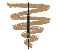 NYX Professional Makeup Crayon à Sourcils Micro Brow Pencil, Crayon Ultra-Fin Double-Embout avec Mine Rétractable et Goupillon, Teinte : Blonde (02)