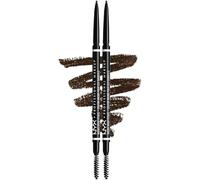 NYX Professional Makeup Crayon à Sourcils Micro Brow Pencil, Crayon Ultra-Fin Double-Embout avec Mine Rétractable et Goupillon, Lot de 2, Teinte : Espresso (07)