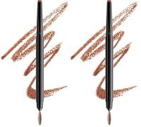 NYX Professional Makeup Crayon à Sourcils Precision Brow, Double-Embout avec Crayon Plat et Goupillon, Teinte : Auburn (08) (Lot de 2)