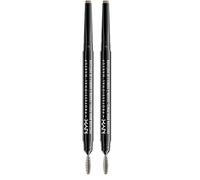 NYX Professional Makeup Crayon à Sourcils Precision Brow, Double-Embout avec Crayon Plat et Goupillon, Teinte : Blonde (01) (Lot de 2)