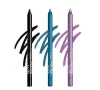 NYX Professional Makeup Crayon Eyeliner Longue Tenue Epic Wear, [Noir, Turquoise, Violet], Pack Trio