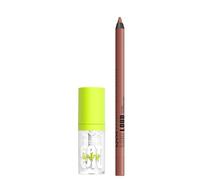 NYX PROFESSIONAL MAKEUP - Duo Gloss Huile à Lèvres Fat Oil Lip Drip Haute Brillance, Hydratation 12H, My Main (01) + Crayon à Lèvres Mat Line Loud, Sans transfert, Waterproof, Ambition Statement (06)