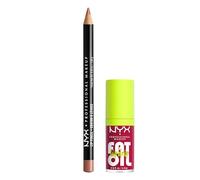 NYX Professional Makeup Duo Lèvres Crayon Slim + Huile Fat Oil Natural