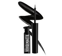 NYX Professional Makeup Eyeliner Liquide Mat & Pigmenté, Sans Transfert, Traits Fins ou Épais, Application Facile, Vivid Matte, Teinte : Black (01)