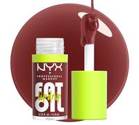 NYX Professional Makeup Fat Oil Lip Drip Huile Lèvres Hydratation 12h | Enrichie huiles mûre framboise squalane, Texture non collante ultra brillante, Formule vegan, Applicateur extra-large
