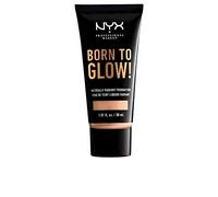 NYX Professional Makeup Fond de Teint Éclat Born to Glow, Fini Éclatant, Couvrance Moyenne Modulable, Formule Vegan, Teinte : Vanilla