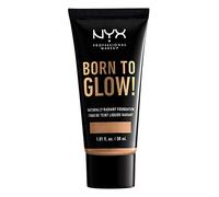 NYX Professional Makeup Fond de Teint Éclat Born to Glow, Fini Éclatant, Couvrance Moyenne Modulable, Formule Vegan, Teinte : Neutral Buff