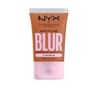 NYX Professional Makeup Fond de Teint Effet Flouté Bare With Me Blur, Couvrance Moyenne, Fini Mat Naturel, Niacinamide, Matcha & Glycérine, Hydratation Jusqu'A 12H, Teinte : Medium Tan (14)