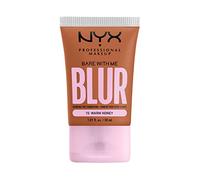 NYX Professional Makeup Fond de Teint Effet Flouté Bare With Me Blur, Couvrance Moyenne, Fini Mat Naturel, Niacinamide, Matcha & Glycérine, Hydratation Jusqu'A 12H, Teinte : Warm Honey (15)