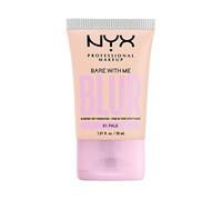 NYX Professional Makeup Fond de Teint Effet Flouté Bare With Me Blur, Couvrance Moyenne, Fini Mat Naturel, Niacinamide, Matcha & Glycérine, Hydratation Jusqu'A 12H, Teinte : Pale (01)