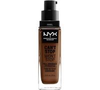 NYX Professional Makeup Fond de Teint Liquide Couvrant Tenue 24h Can't Stop Won't Stop Liquid Foundation, Waterproof, Fini Mat, Formule Vegan, Teinte : Cocoa (21)