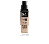 NYX Professional Makeup Fond de Teint Liquide Couvrant Tenue 24h Can't Stop Won't Stop Liquid Foundation, Waterproof, Fini Mat, Formule Vegan, Teinte : Alabaster (02)