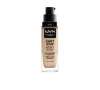 NYX Professional Makeup Fond de Teint Liquide Couvrant Tenue 24h Can't Stop Won't Stop Liquid Foundation, Waterproof, Fini Mat, Formule Vegan, Teinte : Nude (06.5)