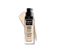 NYX Professional Makeup Fond de Teint Liquide Couvrant Tenue 24h Can't Stop Won't Stop Liquid Foundation, Waterproof, Fini Mat, Formule Vegan, Teinte : Pale (01)