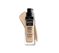 NYX Professional Makeup Fond de Teint Liquide Couvrant Tenue 24h Can't Stop Won't Stop Liquid Foundation, Waterproof, Fini Mat, Formule Vegan, Teinte : Warm Vanilla (06.3)