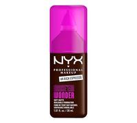 NYX Professional Makeup Fond de Teint Make 'Em Wonder Rich Espresso 44 30ml | Couvrance modulable, Enrichi acide hyaluronique, Extrait de guarana, Tenue 24h, Formule vegan, 45 teintes disponibles