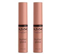 NYX Professional Makeup Gloss à Lèvres Repulpant Butter Gloss, Non Collant, Madeleine, Pack Duo