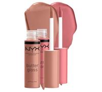 NYX Professional Makeup Gloss à Lèvres Repulpant Butter Gloss, Non Collant, Teintes : Madeleine & Tiramisu, Pack Duo