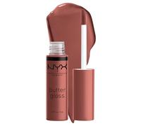 NYX Professional Makeup Gloss à Lèvres Repulpant, Effet Lèvres Pulpeuses, Non Collant, Texture Douce et Crémeuse, À Porter Seul ou avec Rouge à Lèvres, Butter Gloss, Teinte : Praline (16)