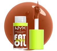 NYX Professional Makeup Gloss Huile à Lèvres de Squalane Fat Oil Lip Drip, Haute Brillance, Fini Non Collant, Hydratation 12H, Applicateur Extra Large, Mûre & Framboise, Scrollin