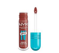 NYX Professional Makeup - Gloss Hydratant Effet Mouillé - Tenue Jusqu'à 12h - Hautement Pigmenté - Fini Brillant - Lip IV Gloss - Teinte : Drippin Nude - 5 ml