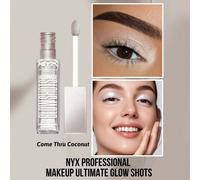 NYX PROFESSIONAL MAKEUP Glow Shots Ultimate, Come Thru Coconut, Ombre à Paupières Liquide, Ombre à Paupières Scintillante de Longue Durée avec Vitamine C, Procure un Scintillement et un Éclat Ultime,