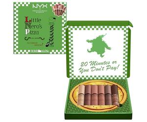 NYX Professional Makeup Home Alone Pizza Vault Coffret 6 Gloss Nude | Collaboration 20th Century Studios, Brillance instantanée non collante, Collection Maman j'ai raté l'avion
