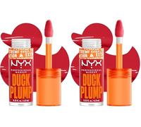 NYX Professional Makeup Laque à Lèvres Repulpante, Couleur Intense, Hautement Pigmentée, Fini Ultra-Brillant, À l'Huile de Gingembre, Vegan, Duck Plump, Teinte : Cherry Spice (Lot de 2)