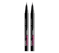 NYX Professional Makeup Lift and Snatch Feutre à Sourcils 10 Black Sans Transfert Longue Tenue 16h Effet Laminant - 2 Crayons